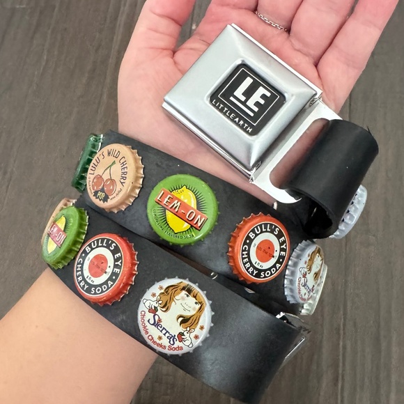 Vintage Little Earth Bottle Cap Belt with Bottle Opener Unisex